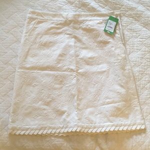 Lilly Pulitzer white felicity skirt ruffle
